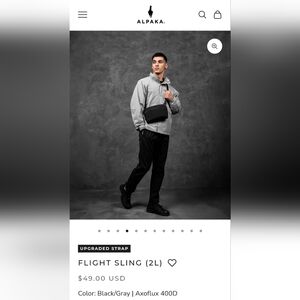 Alpaka Flight Sling Black NNT